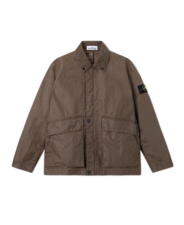 STONE ISLAND Waxed Pigment-Dyed Cotton Tela Classic Pants