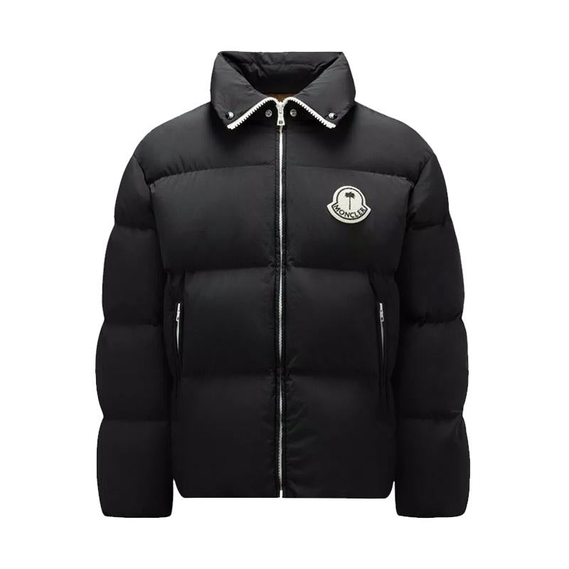 Moncler Black Rodmar Short Down Jacket Palm Angels Collaboration
