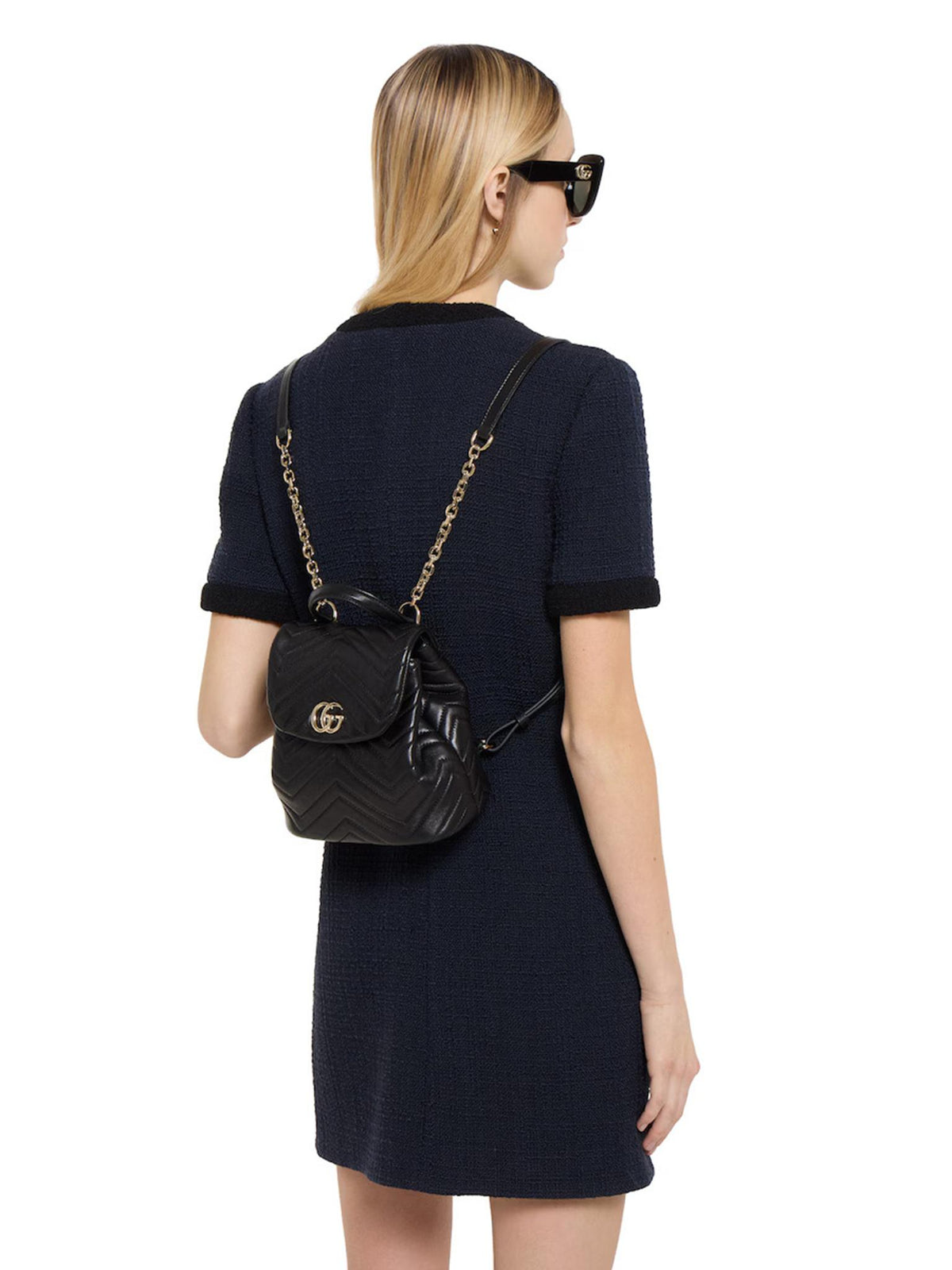 GUCCI Black Leather Backpack