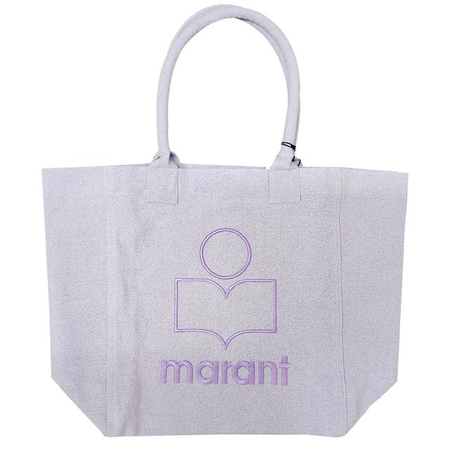 Isabel Marant YENKY Logo Shopper Tote Bag Beige Canvas Shoulder Bag