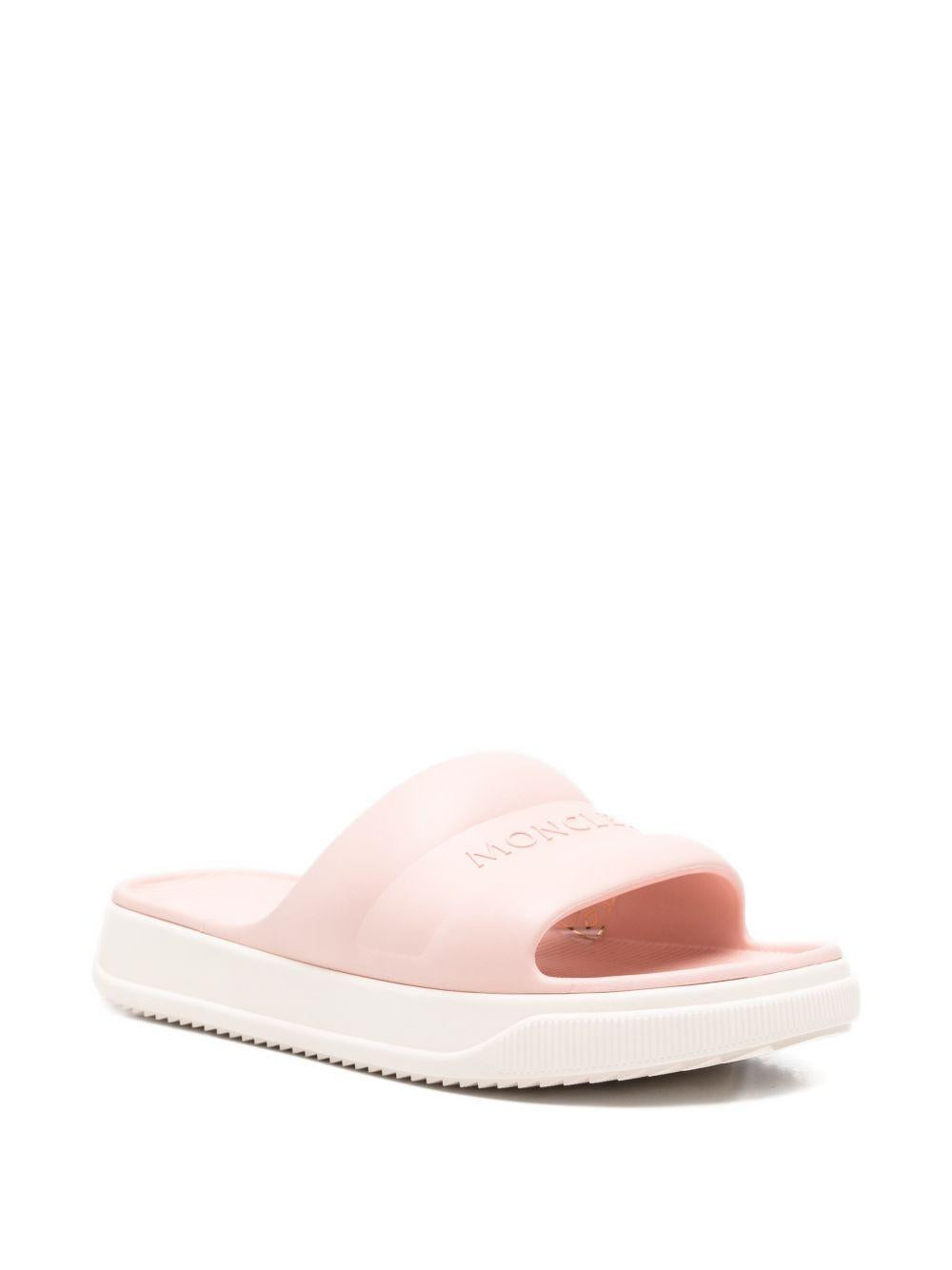 Moncler Beige Leather Platform Sandals