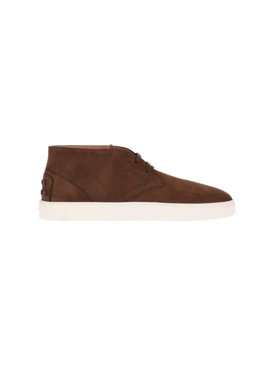 Tods Coconut Brown Leather Low-Top Sneakers for Men