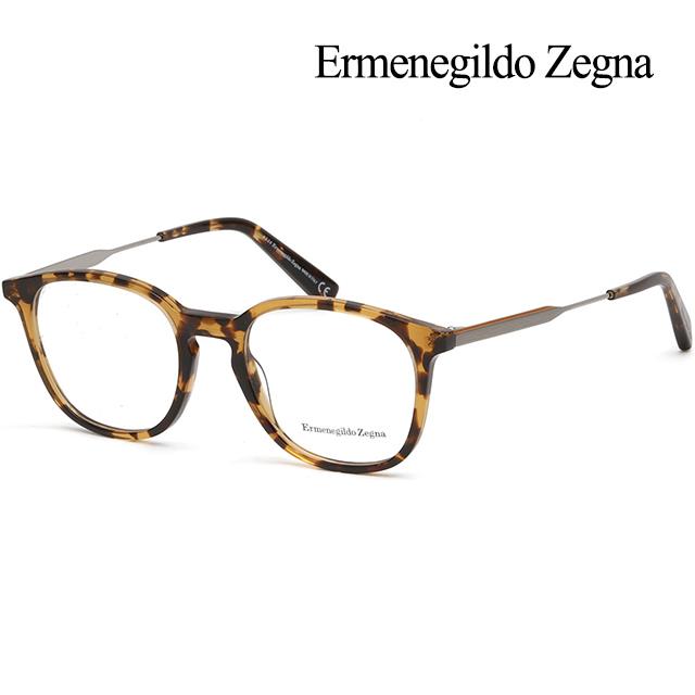 Zegna Havana Acetate Full-Rim Eyeglasses Unisex EZ5140 056