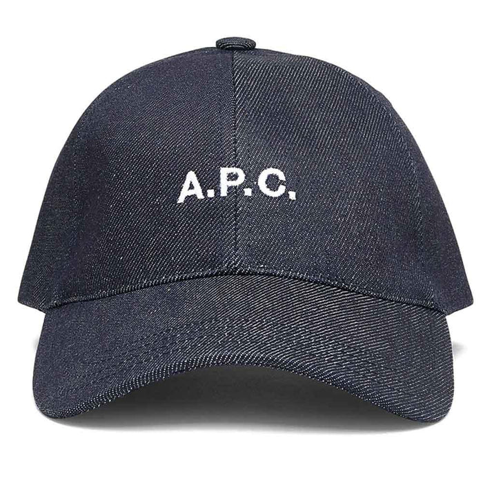 A.P.C. Indigo Charlie Logo Embroidered Cap
