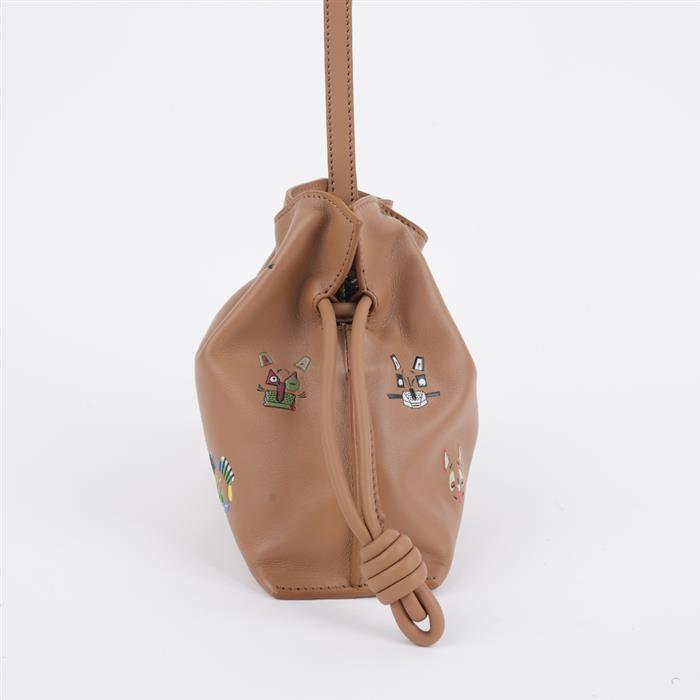 LOEWE Cats Mini Flamenco Leather Clutch Bag