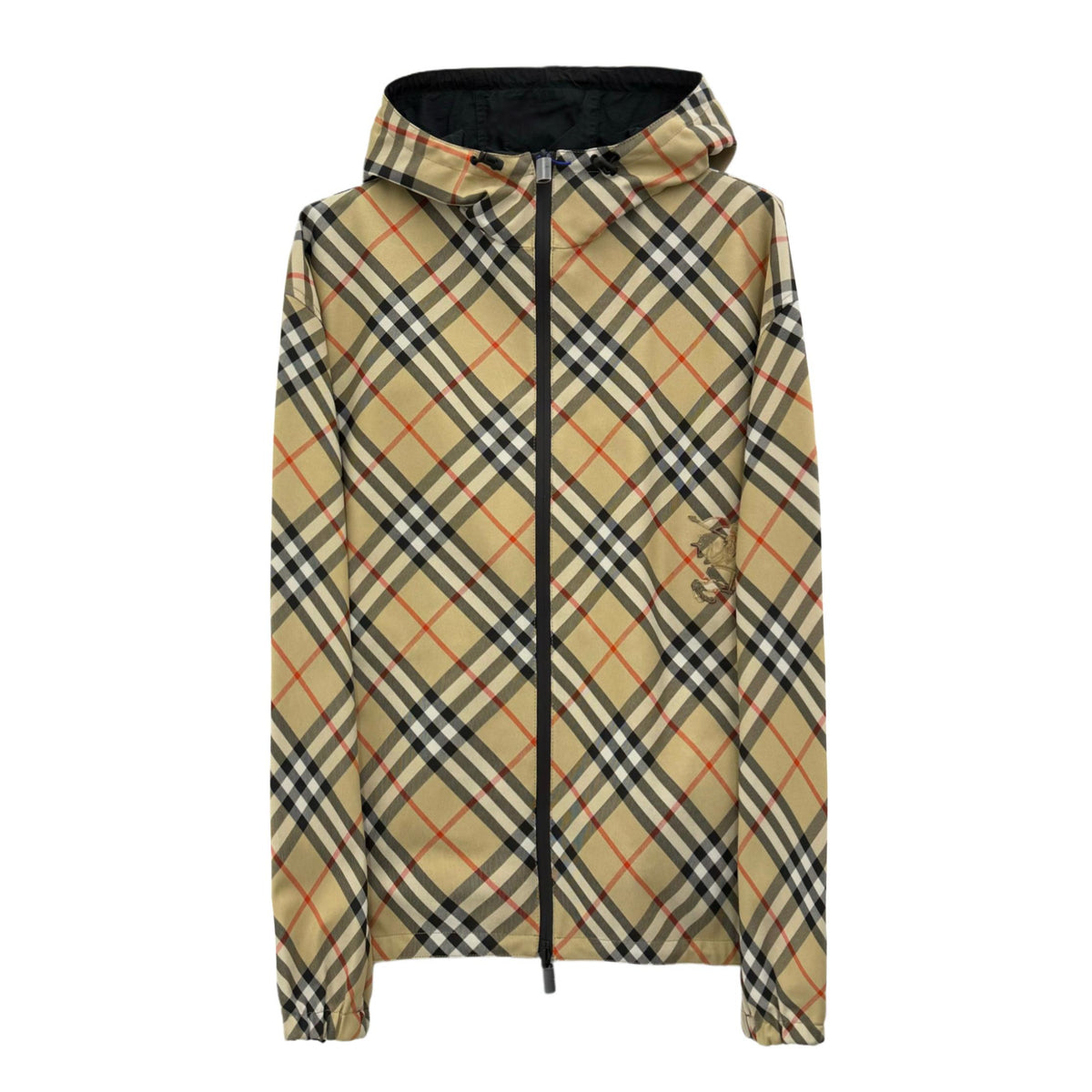 BURBERRY Logo Check Reversible Windbreaker Trfford Jacket 8087219