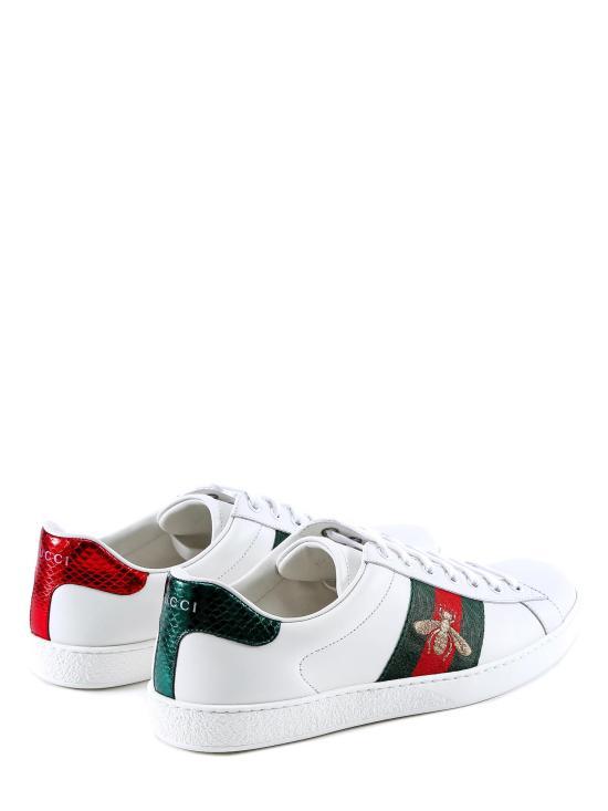 GUCCI Leather Low-Top Sneakers for Men 42944602JP09064 WHITE DOM