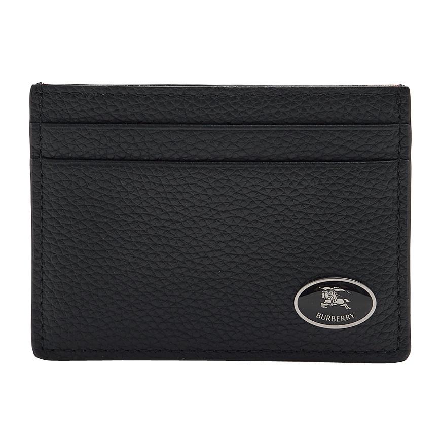 BURBERRY Men's Cotswolds Leather Card Holder Sandon Black