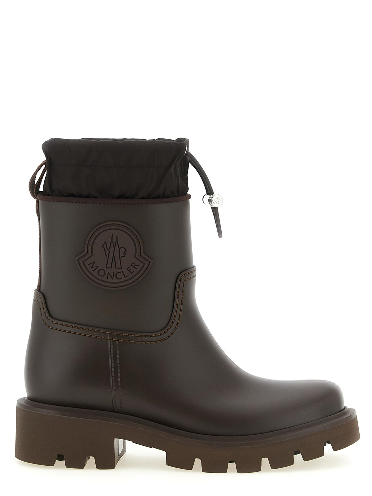 Moncler Black Leather Ankle Boots