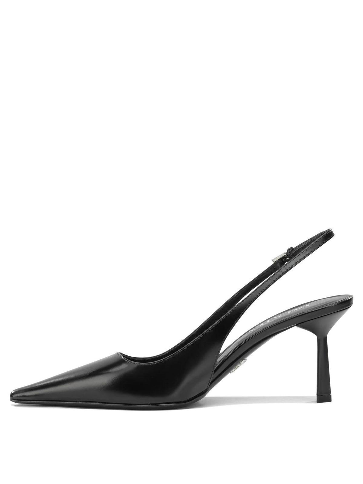 PRADA Black Patent Leather Slingback Pumps