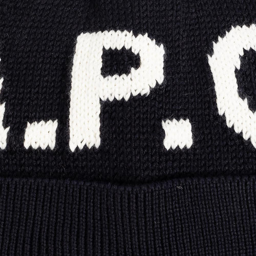 A.P.C. Dark Navy Signature Logo Beanie M25113 IAK