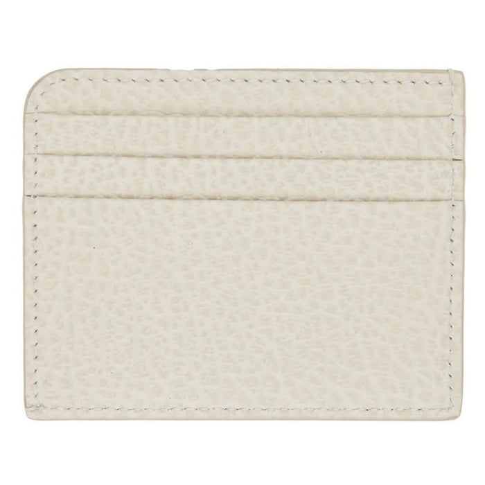 Maison Margiela Cream White Stitch Logo Card Holder Wallet