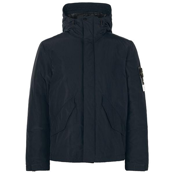STONE ISLAND Navy Micro Twill Hooded Down Puffer Jacket L2S154100010 S0A26 V0020