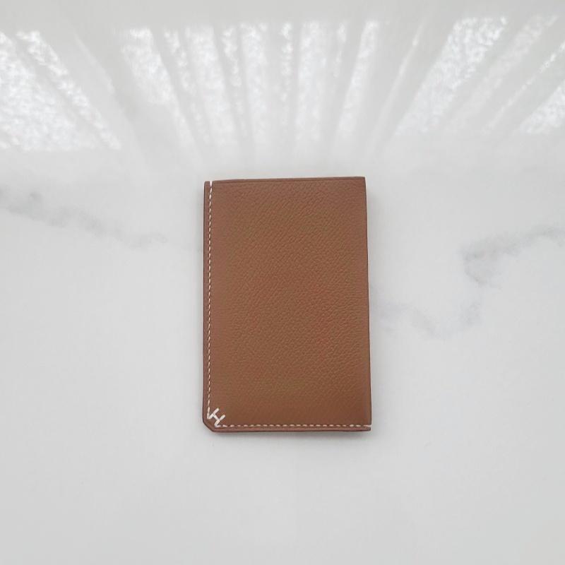 HERMES H Sellier Card Holder Wallet Gold H084859CA37