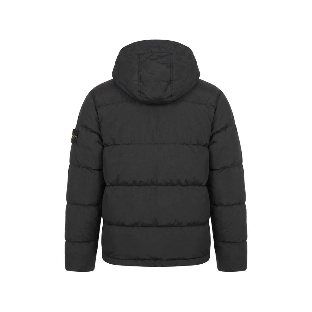 STONE ISLAND Black Down Puffer Jacket Men