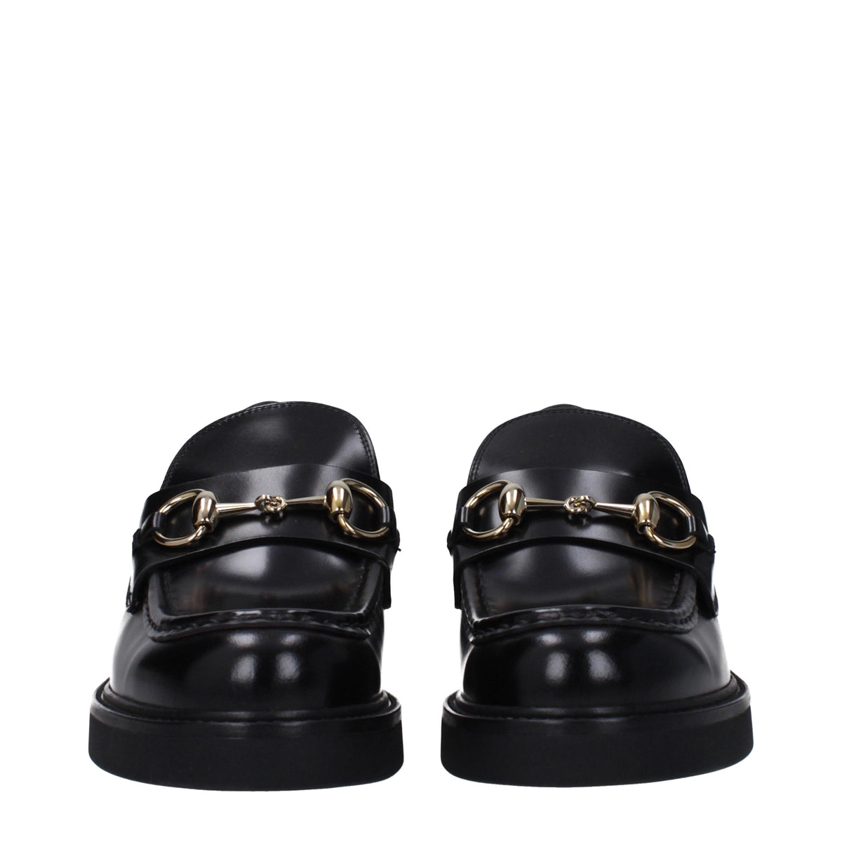 GUCCI Black Leather Loafers