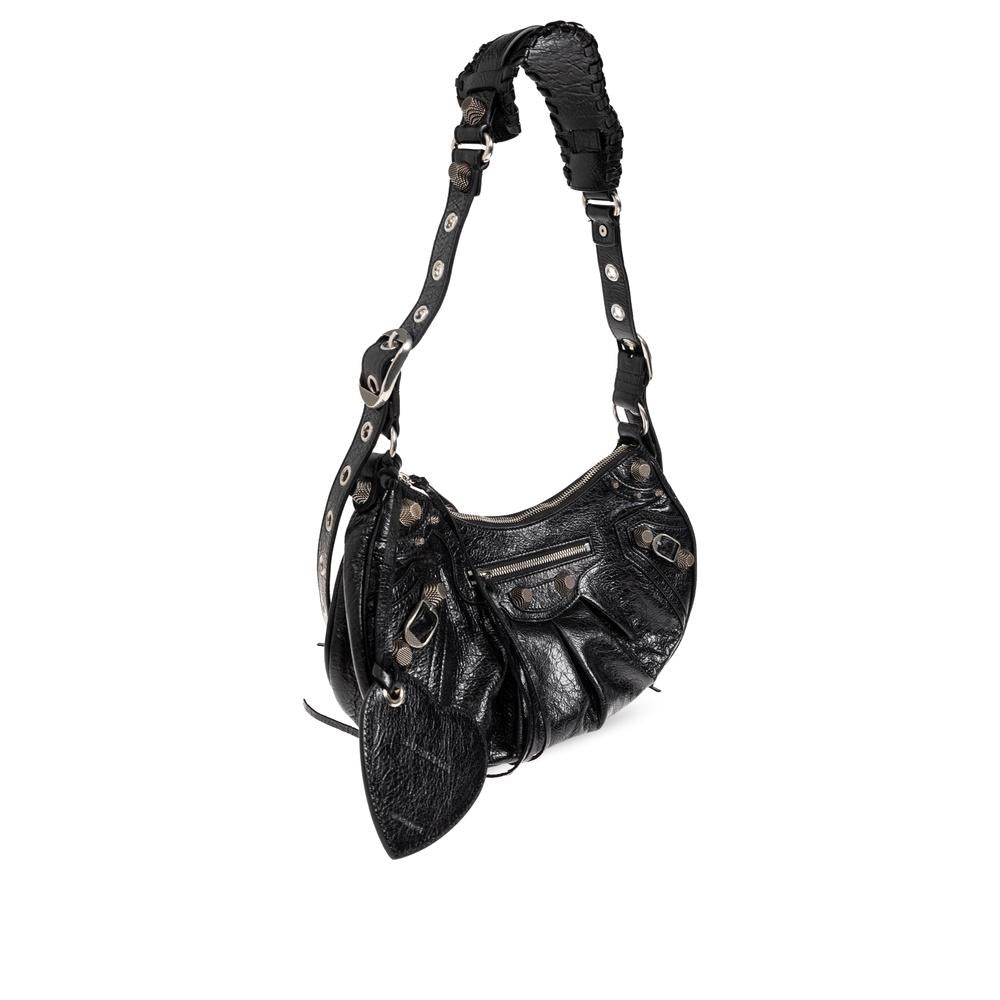 BALENCIAGA Le Cagole Small Shoulder Bag Black Leather