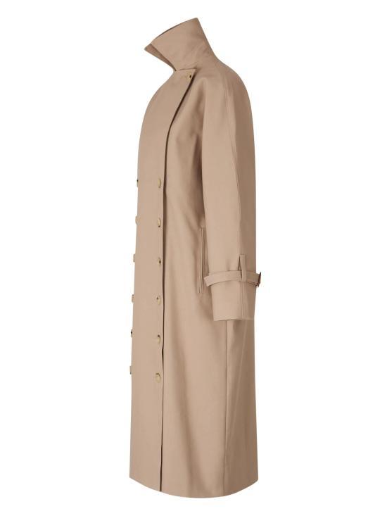 Toteme Beige Wool Blend Long Coat for Women 243 WRO1112 FB0243156