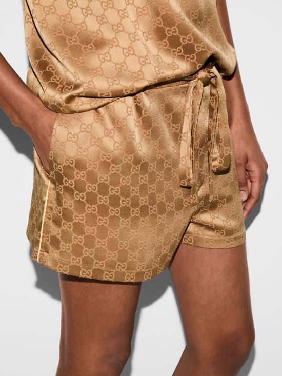 GUCCI GG Satin Shorts 814743 ZAQKJ 2031 BRASS DOM