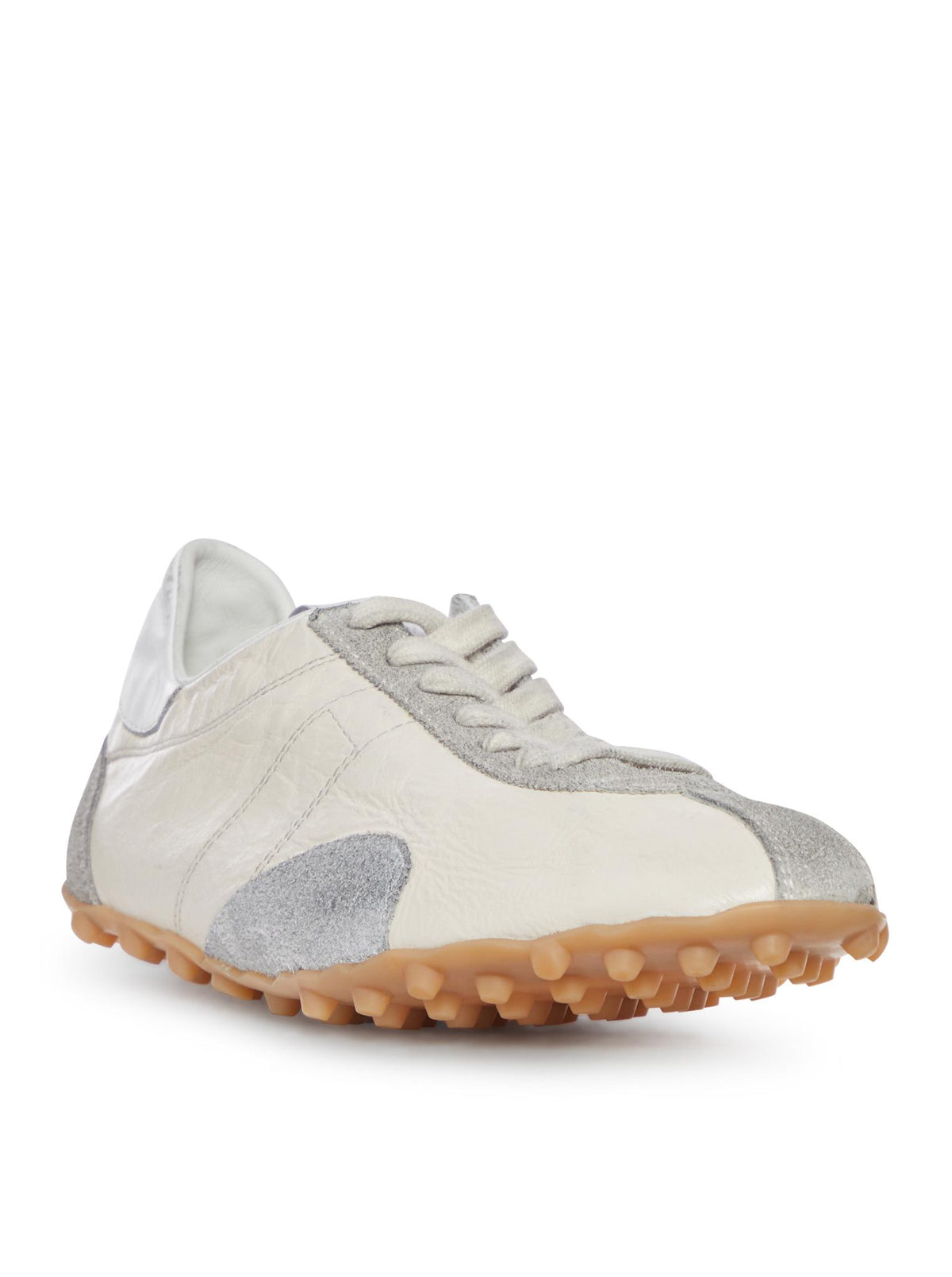 Maison Margiela Cream White Grey Low Top Sneakers