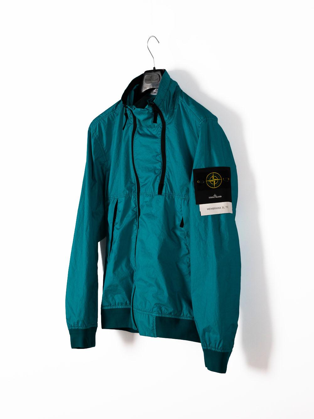 STONE ISLAND Membrana Badge Nylon Jacket Green Unisex