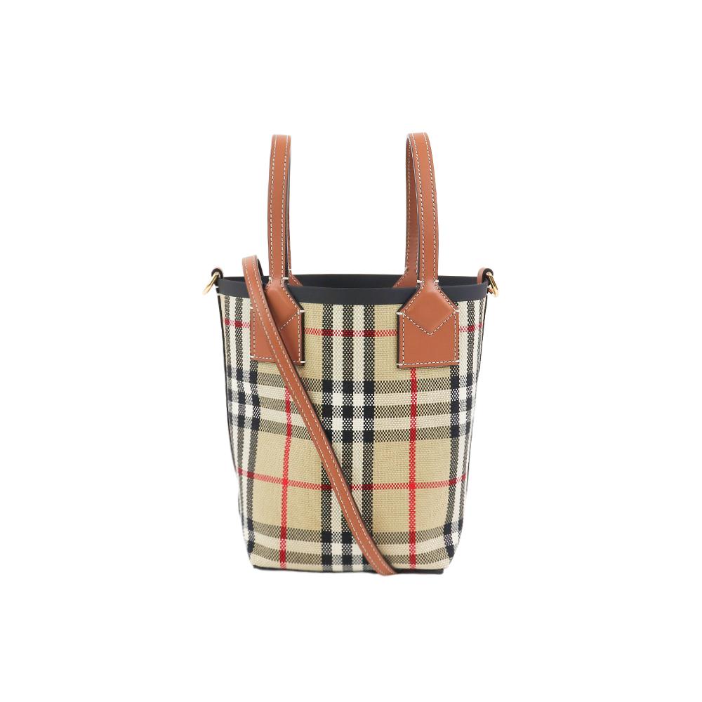 BURBERRY London Mini Check Tote Bag