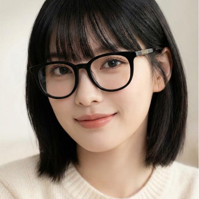 GUCCI Black Acetate Oversize Asian Fit Eyeglass Frames Unisex