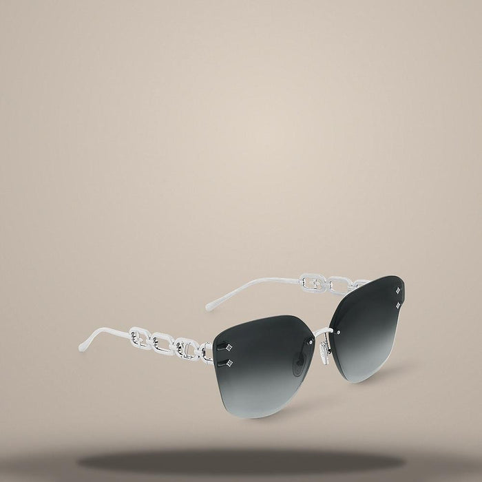 Louis Vuitton Rimless Cat Eye Sunglasses LV Jewel Design