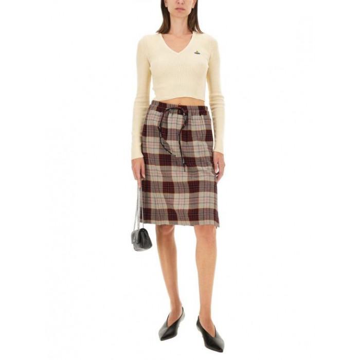 Vivienne Westwood BEA Crop V-Neck Knit Sweater A408
