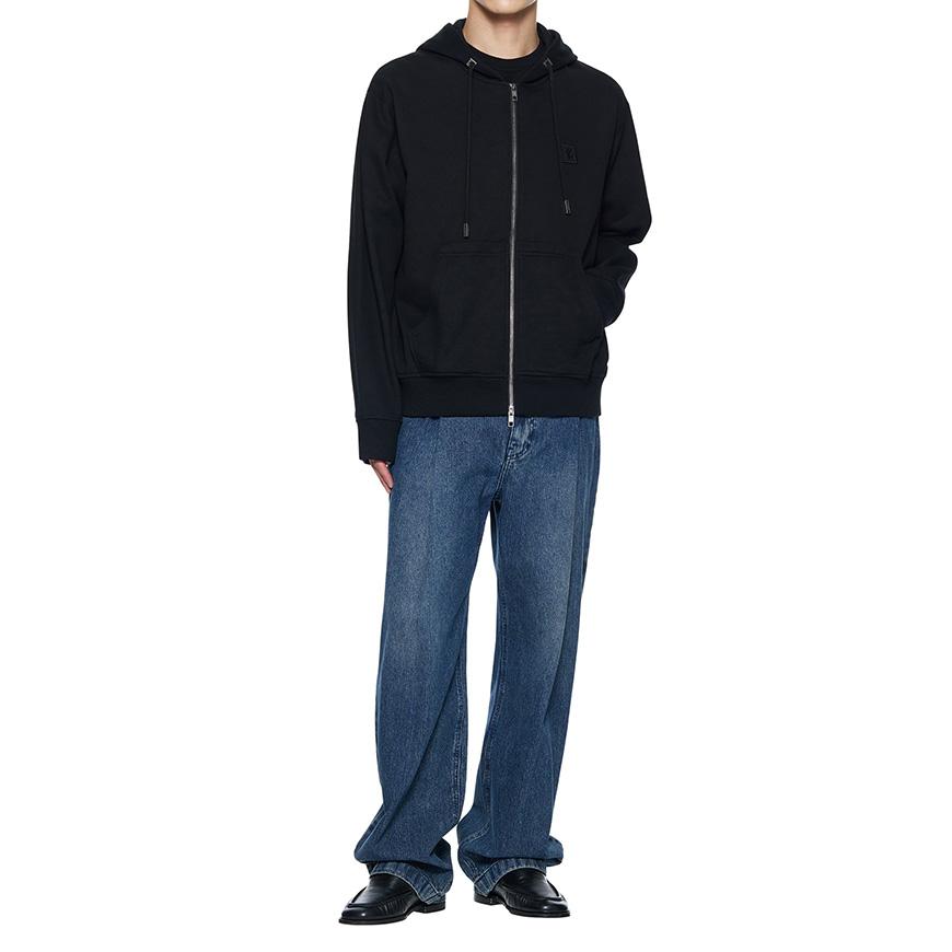 WOOYOUNGMI Men’s Back Logo Zip Hoodie W253TS47 723B
