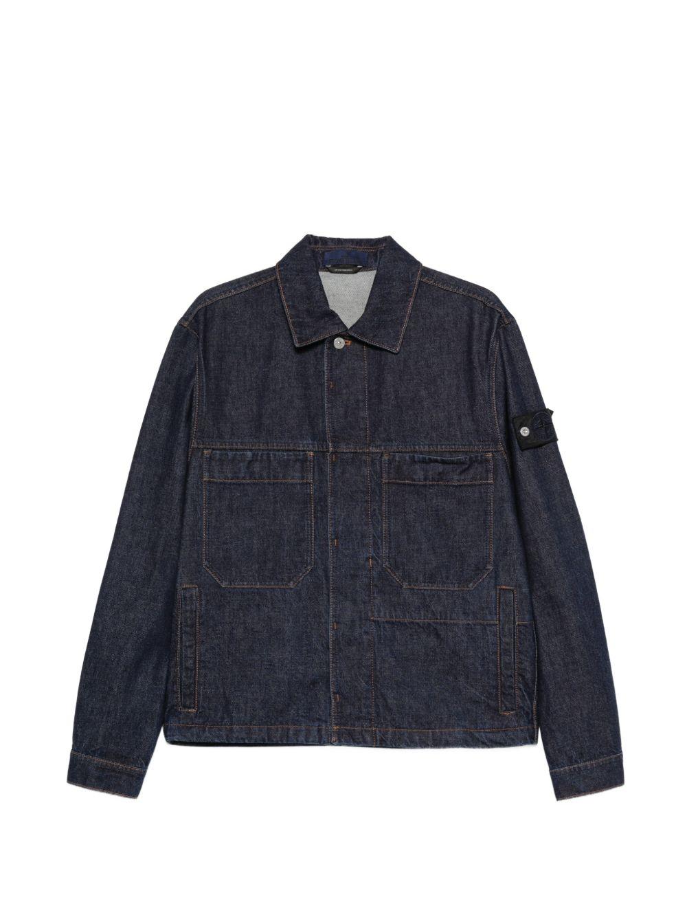 STONE ISLAND Denim Casual Jacket Blue FW26 Men’s Jacket