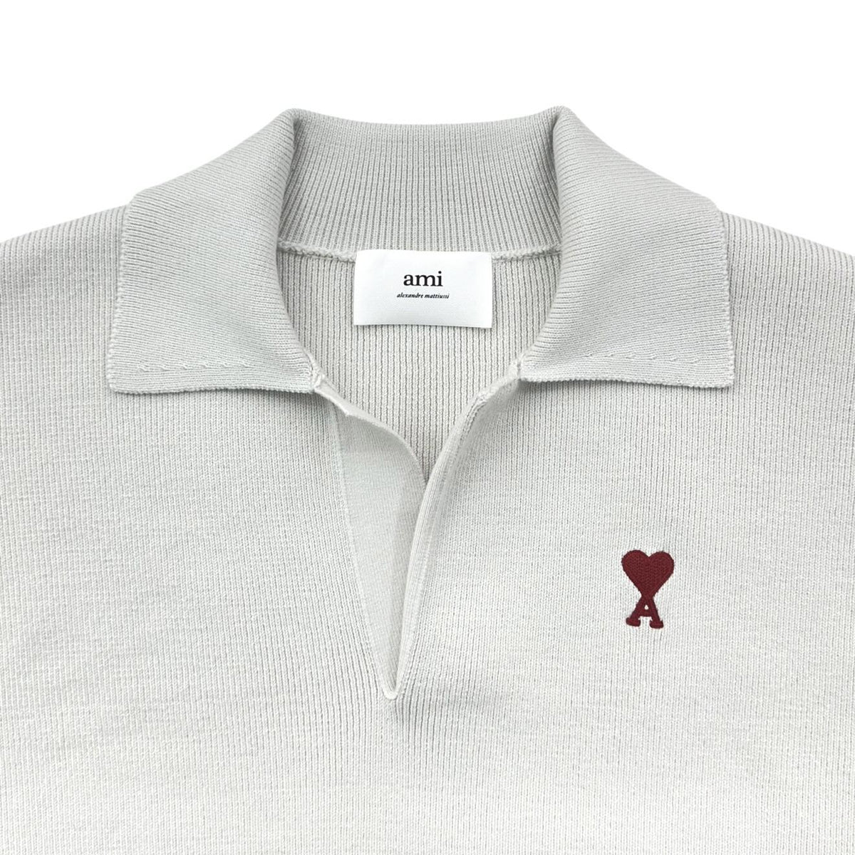 AMI Heart Logo Collar Knit V-Neck Sweater Unisex UPL346 193