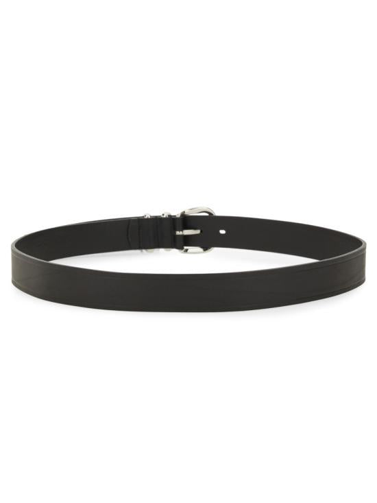 SUNFLOWER Black Leather Belt