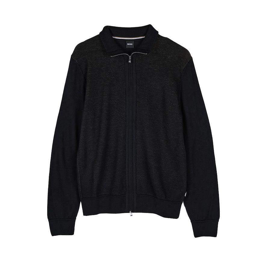 HUGO BOSS Men’s Virgin Wool Zip-Up Cardigan 50543153 001