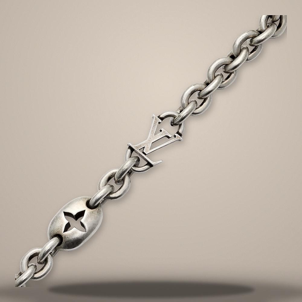 Louis Vuitton Monogram Flower Bracelet Gold-Tone 18cm