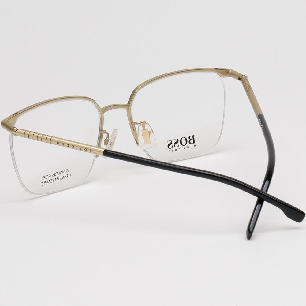 HUGO BOSS Titanium Stainless Steel Semi-Rimless Unisex Eyeglass Fr BOSS1225F AOZ