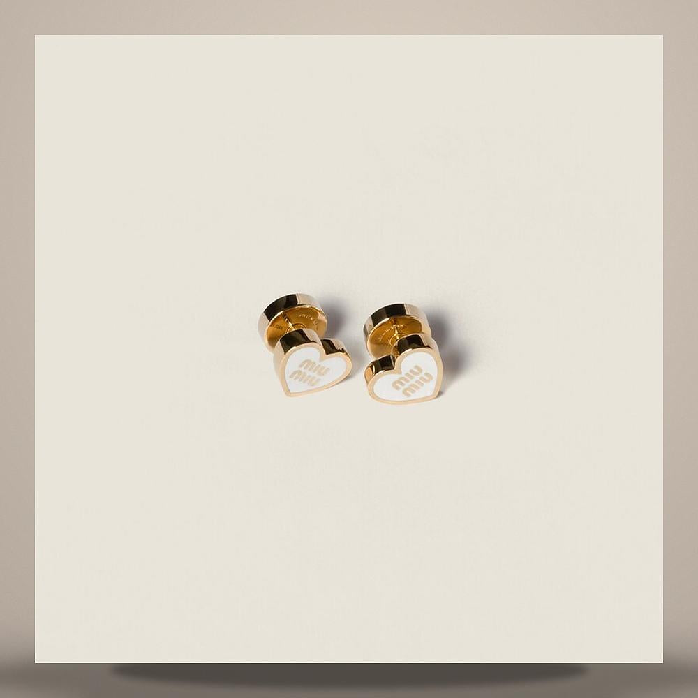 Miu Miu Metal Earrings Gold-Tone Studs 5IO340 2IE2 F061C