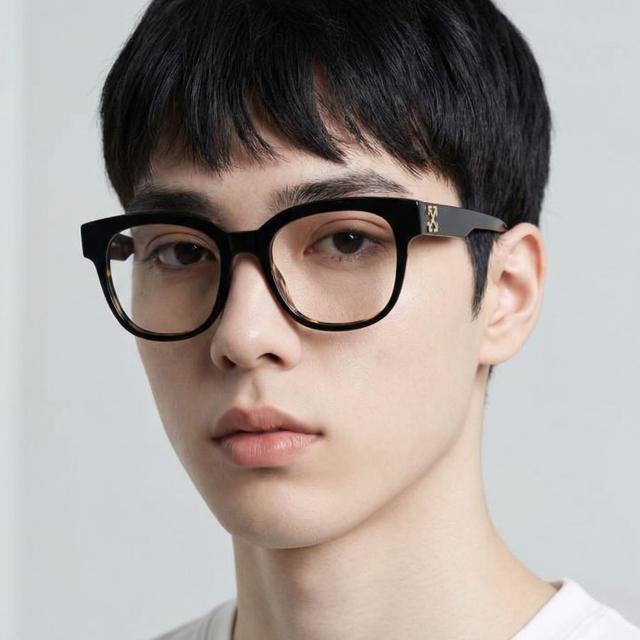 OFF WHITE Black Acetate Thick Frame Eyeglasses Unisex OERJ07O 1000