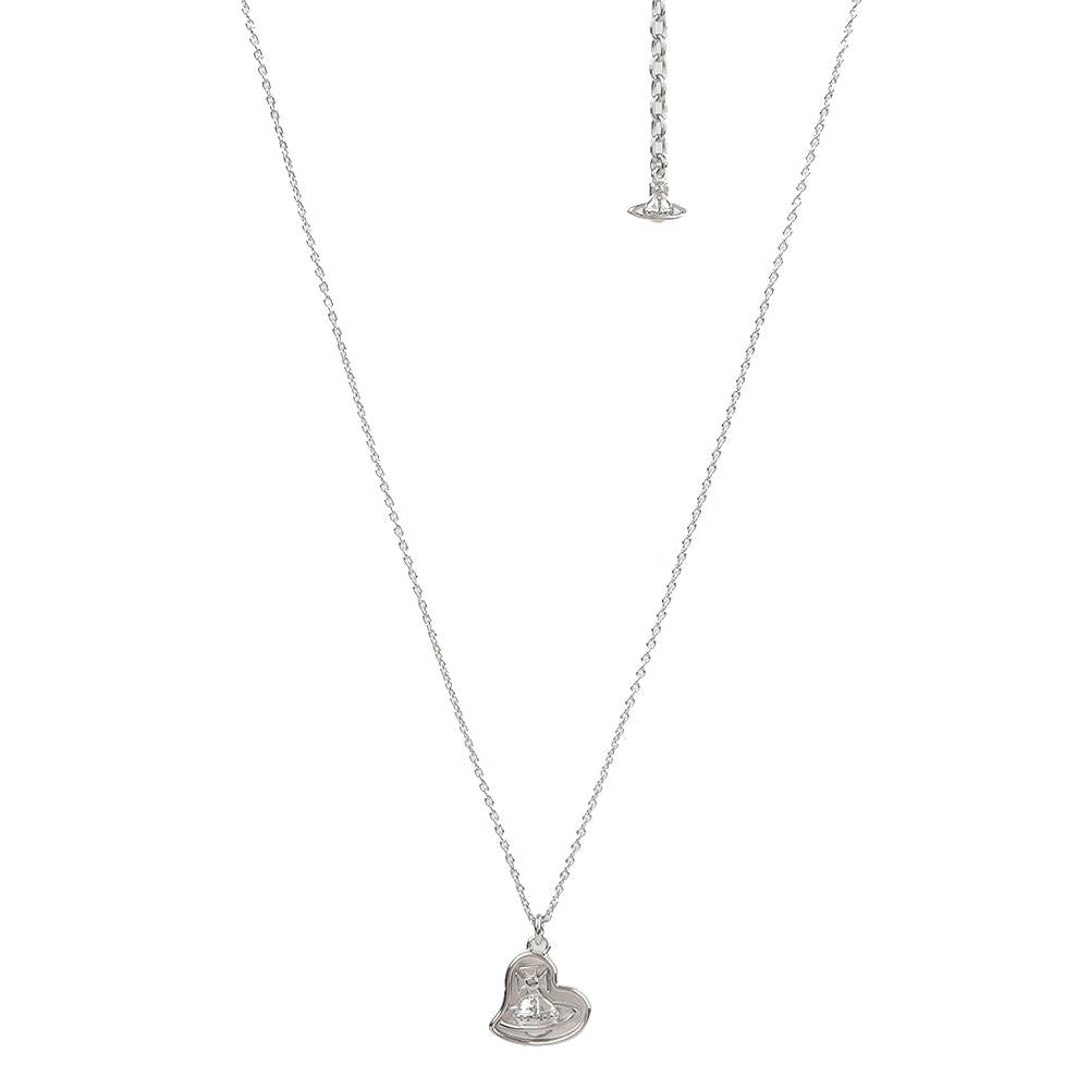 Vivienne Westwood Fay Heart Pendant Necklace Pink Silver-Tone 630203I5 01P019