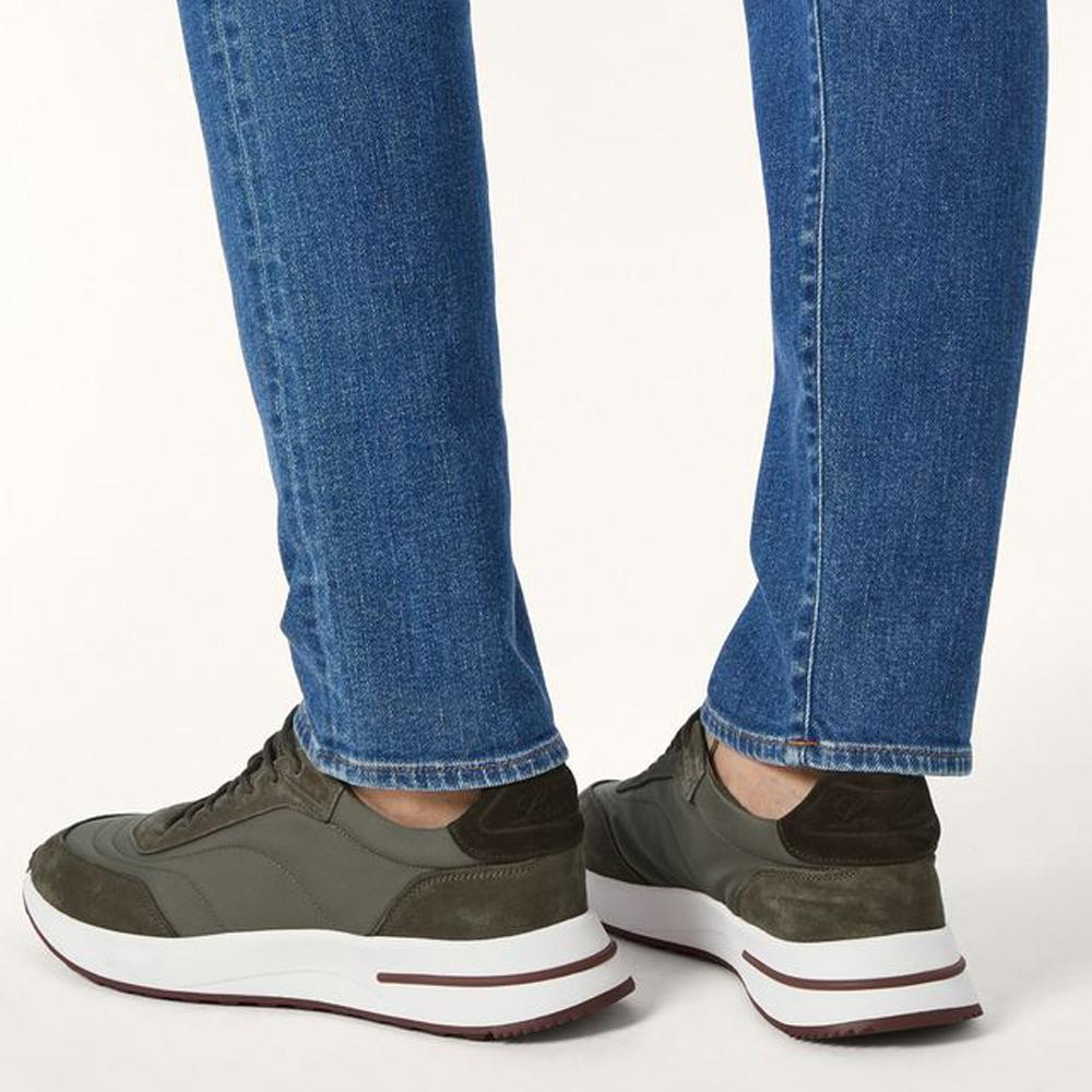 Loro Piana Suede Calfskin Weekend Walk Sneakers Tobacco Low-Top
