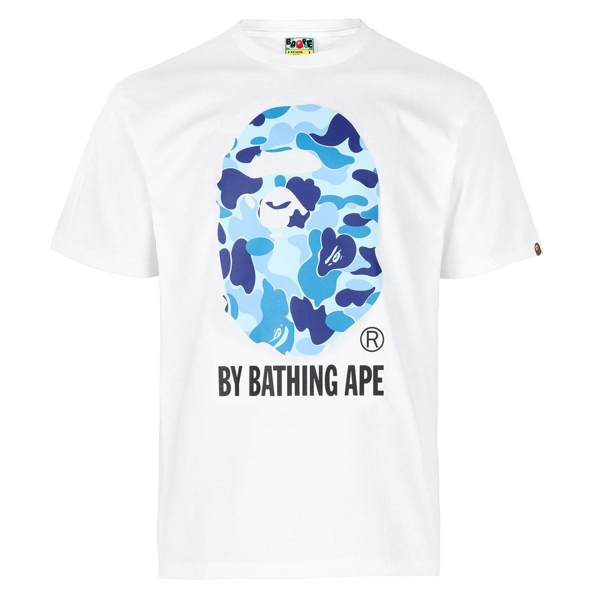 BAPE White Blue ABC Camo By A Bathing Ape T-Shirt 001TEM301005M WHITE BLUE