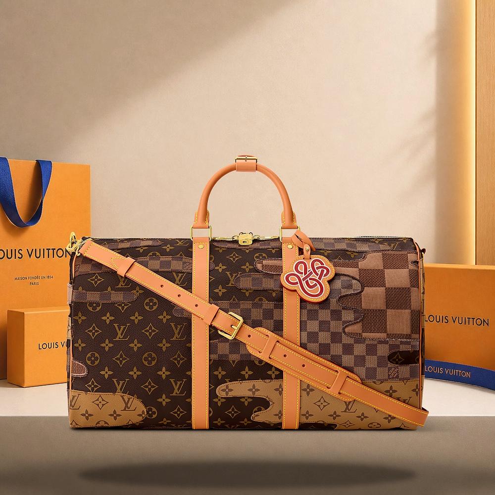 Louis Vuitton Keepall Bandouliere 50 Brown Tote Bag M26119