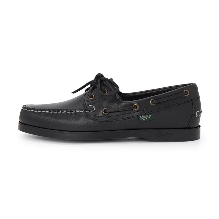 PARABOOT Bas Men’s Boat Shoes Black Leather Loafers