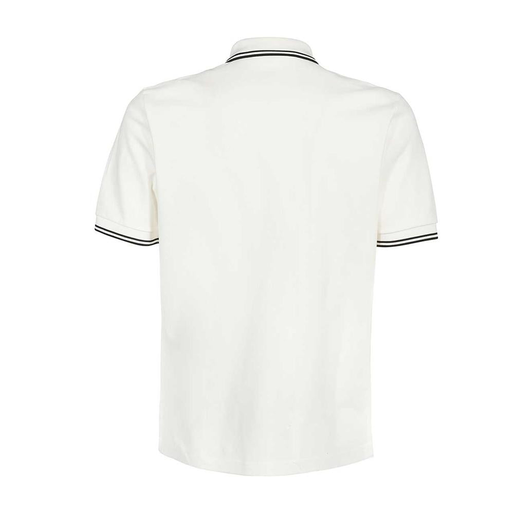 Duvetica Logo Lined Collar Polo T-Shirt Ivory