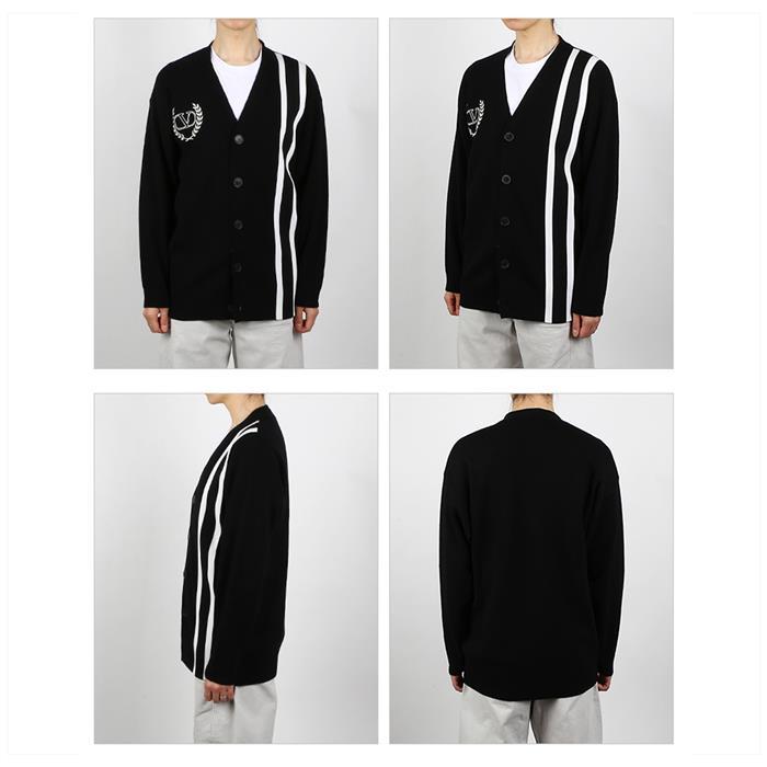 VALENTINO Crest Cardigan Black Men’s Knit Sweater