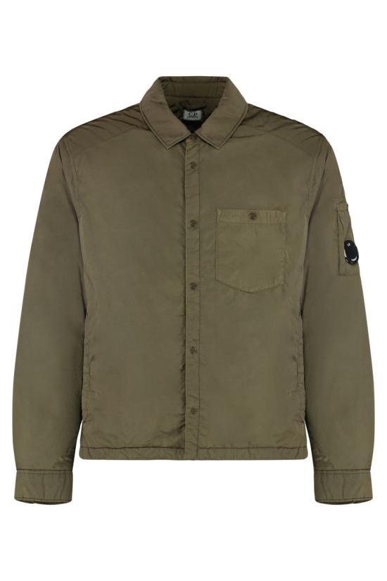 CP Company Chrome-R Lens Button Overshirt Ivy Green Men's J 19CMOS088A005904G683