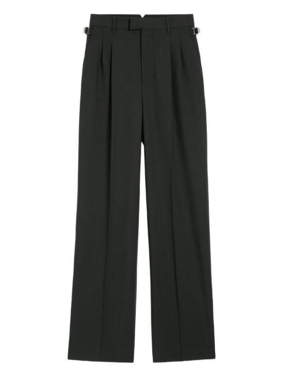 AMI High-Waist Tab Wide-Leg Classic Pants FTR818 WV0066 020