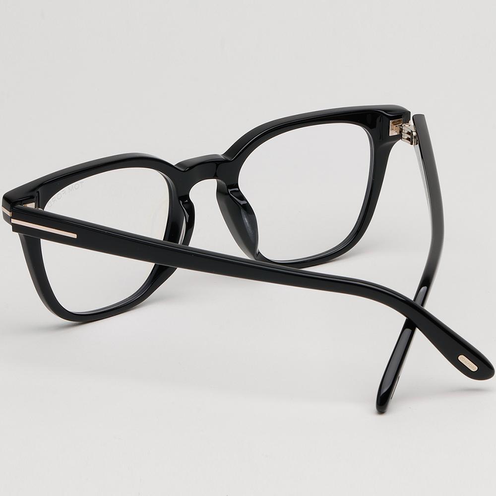 TOM FORD Blue Light Blocking Square Acetate Eyeglasses Asian Fit TF6014KB 001