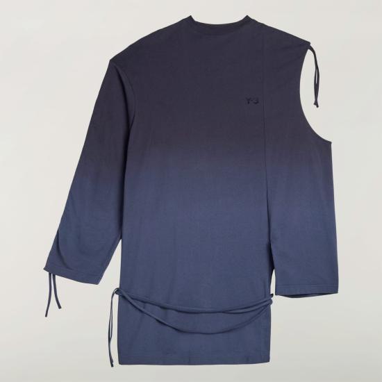 Y-3 Long Sleeve T-Shirt Black Night Grey Cotton Top YY3W261PRTO 004