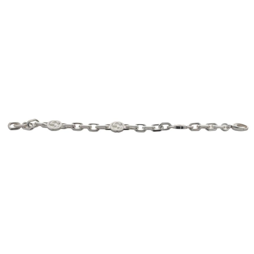 GUCCI Interlocking Silver Bracelet 620798 J8400 8106